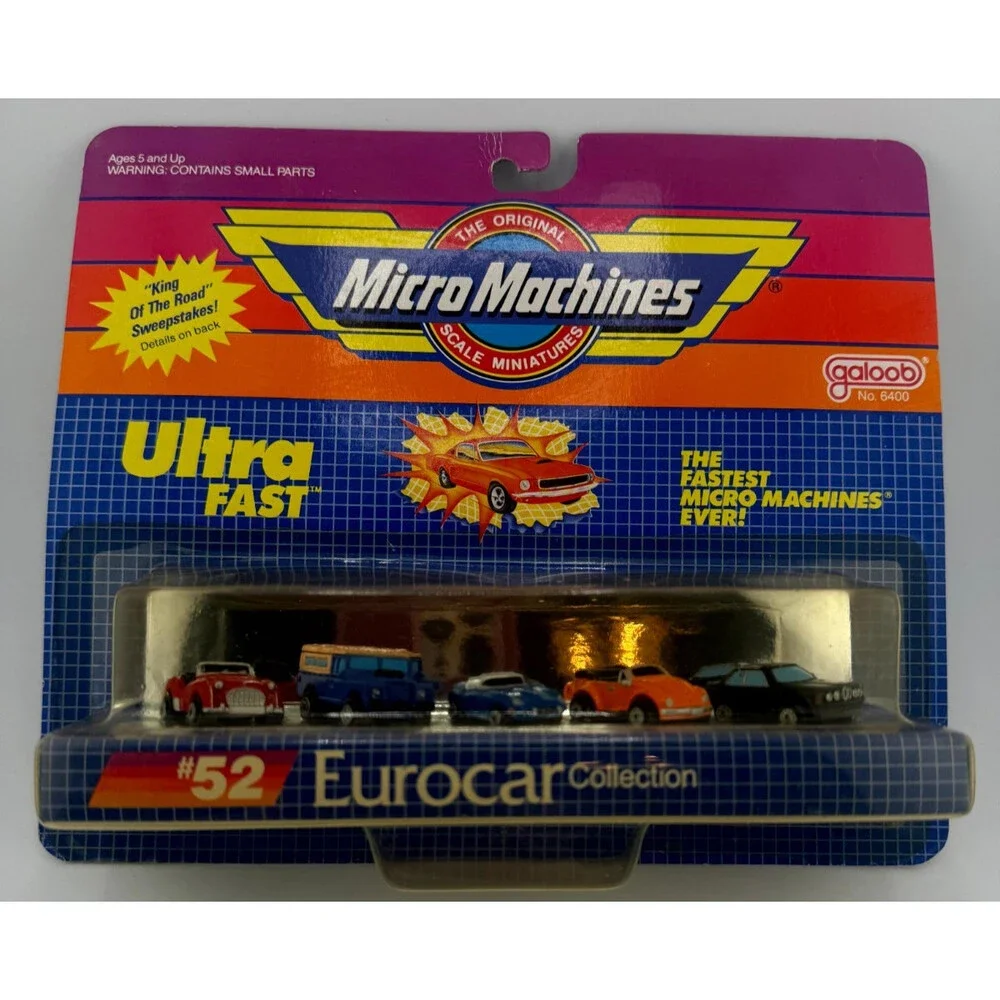 Vintage 1989 Galoob Micro Machines #52 Eurocar Collection Ultra Fast Sealed